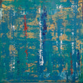 Vertical Silence – abstraktes Acrylgemälde