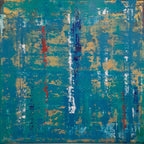 Vertical Silence – abstraktes Acrylgemälde